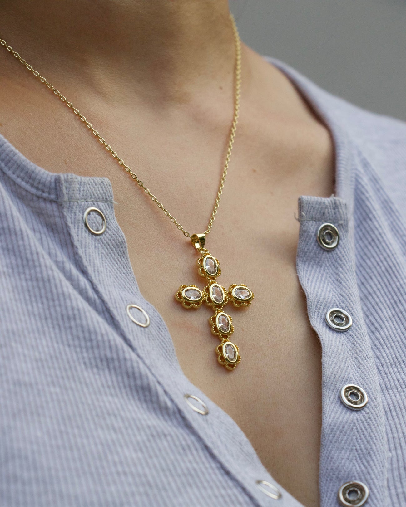 Bloom Cross Necklace