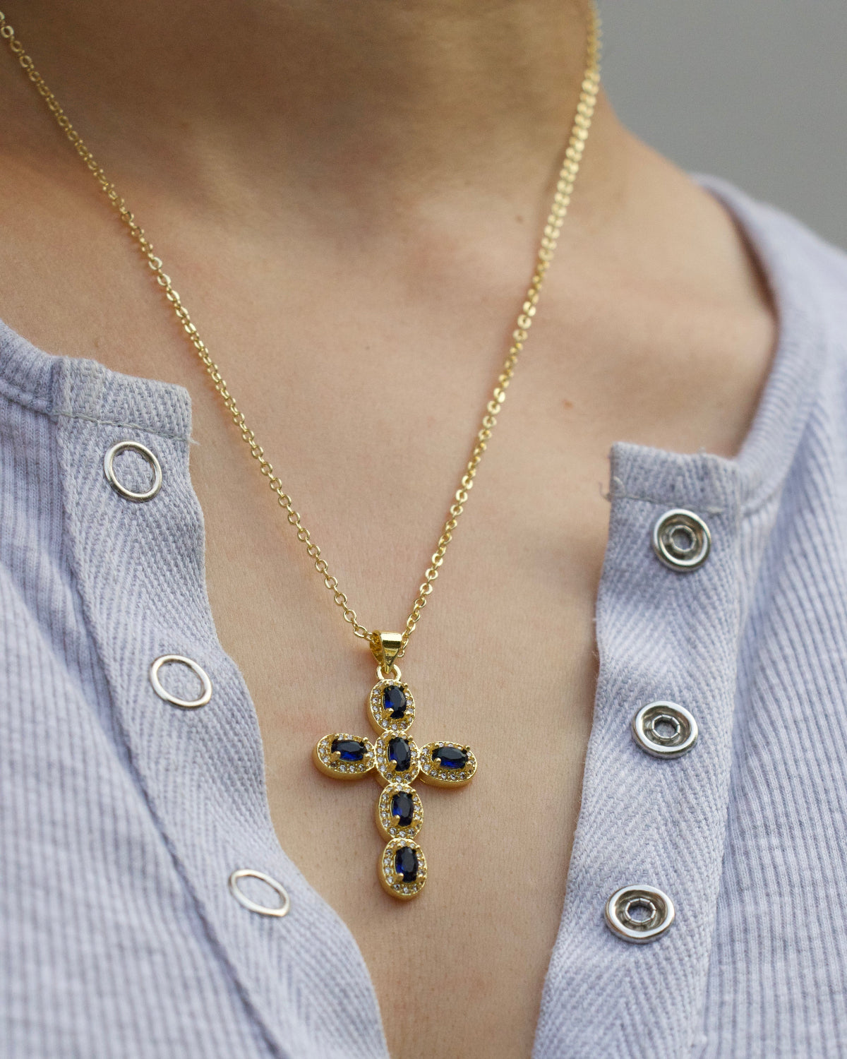 Midnight Cross Necklace