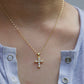 Lustre Cross Necklace