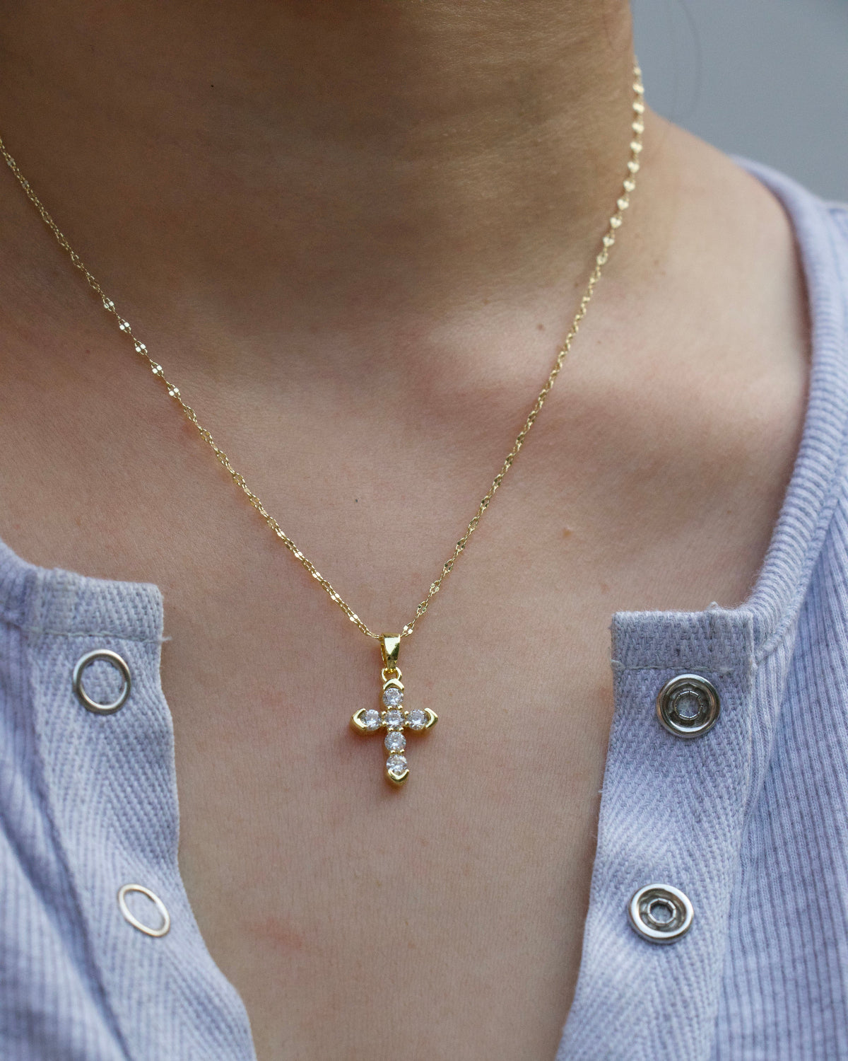 Lustre Cross Necklace