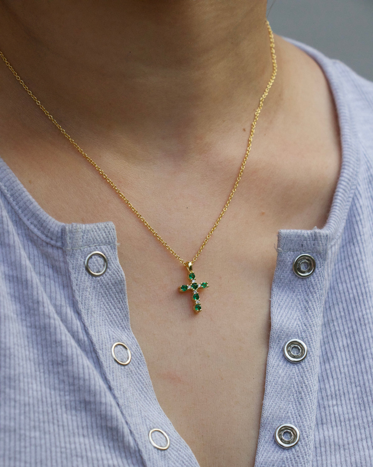 Basil Cross Necklace