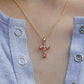 Blush Cross Necklace
