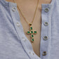 Sage Cross Necklace