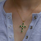 Sage Cross Necklace