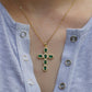 Sage Cross Necklace