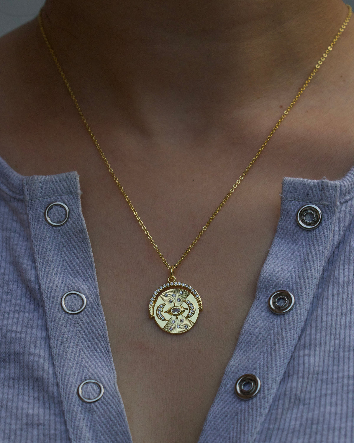 Moonlit Evil Eye Necklace