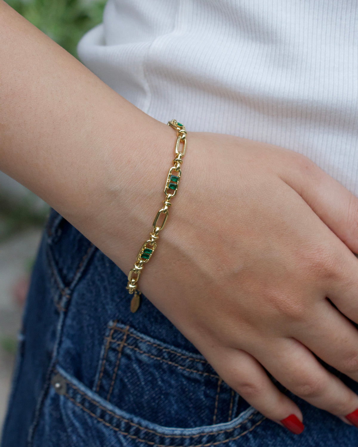 Emerald Link Bracelet