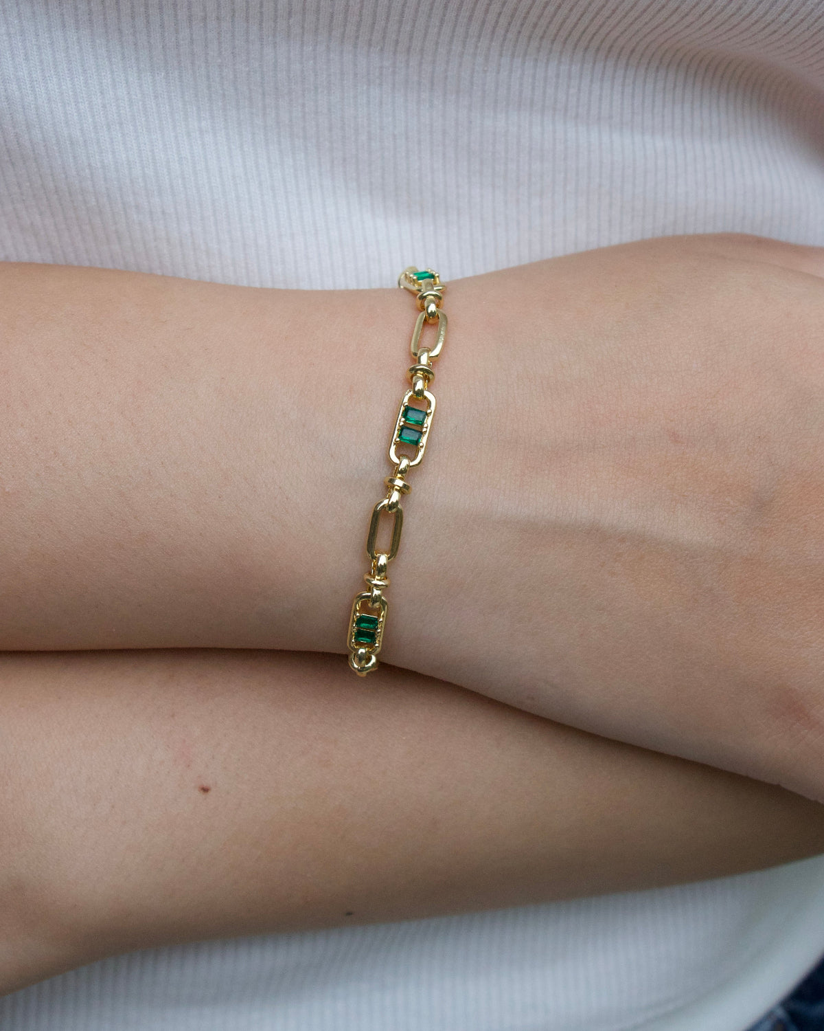 Emerald Link Bracelet