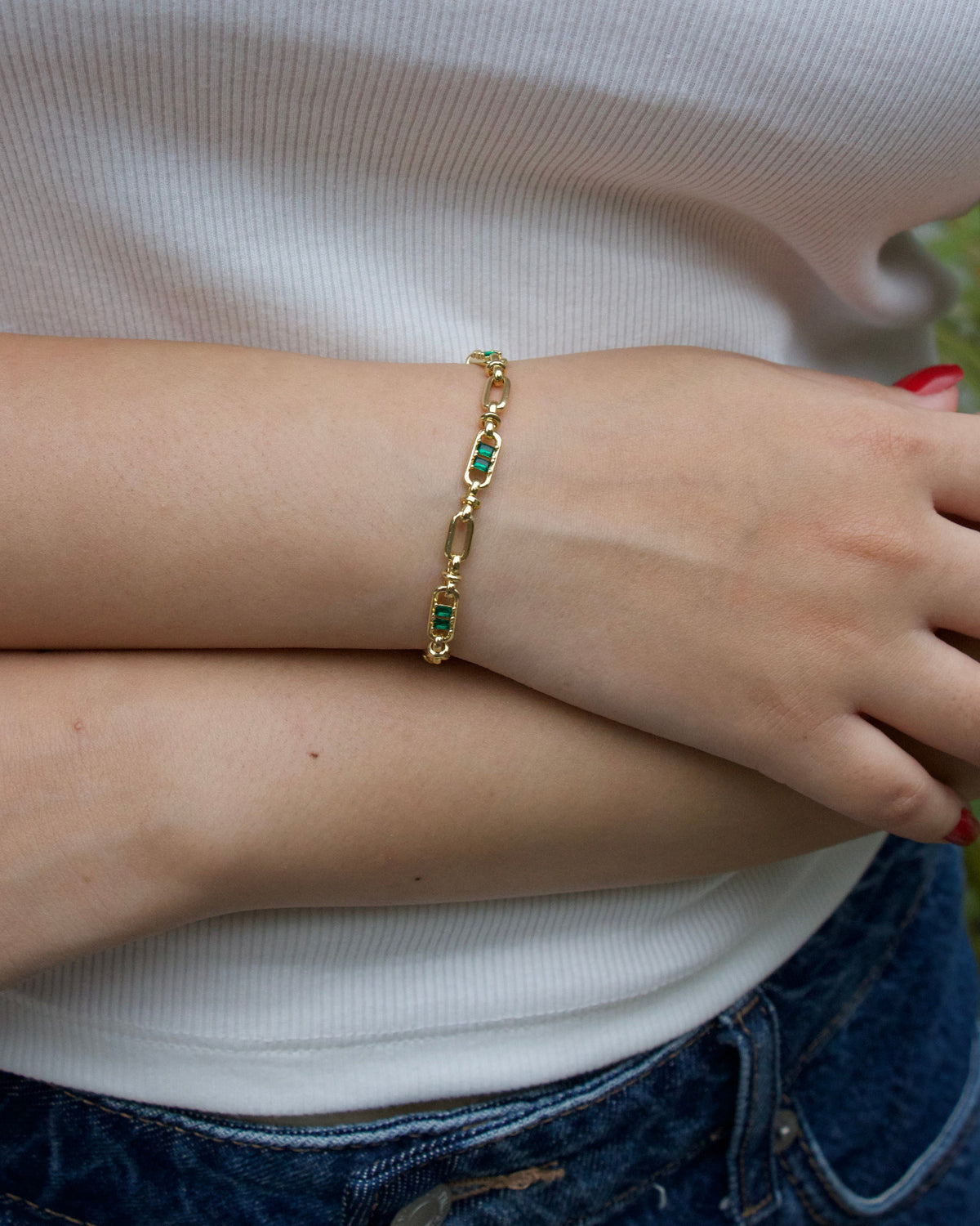 Emerald Link Bracelet