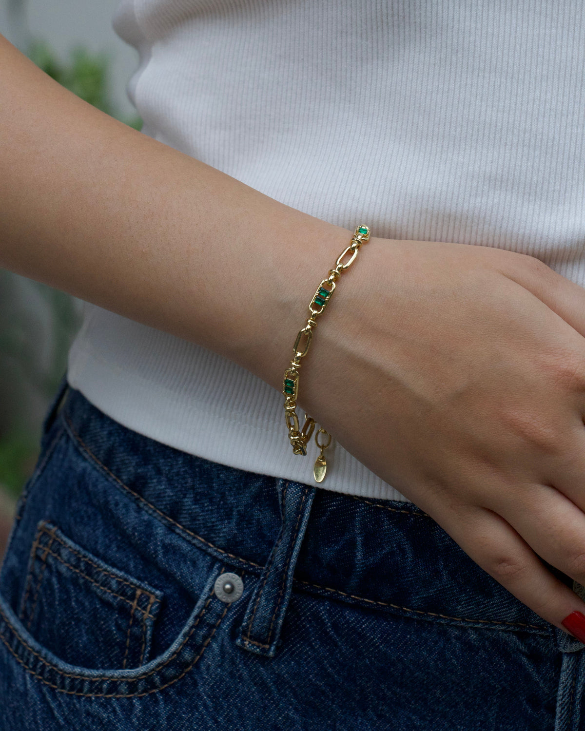 Emerald Link Bracelet