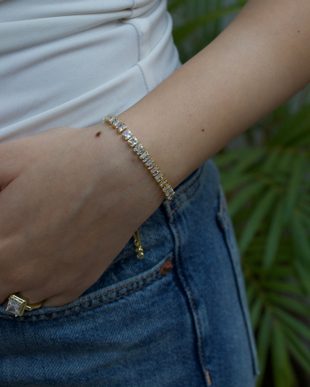 Aura Tennis Slider Bracelet