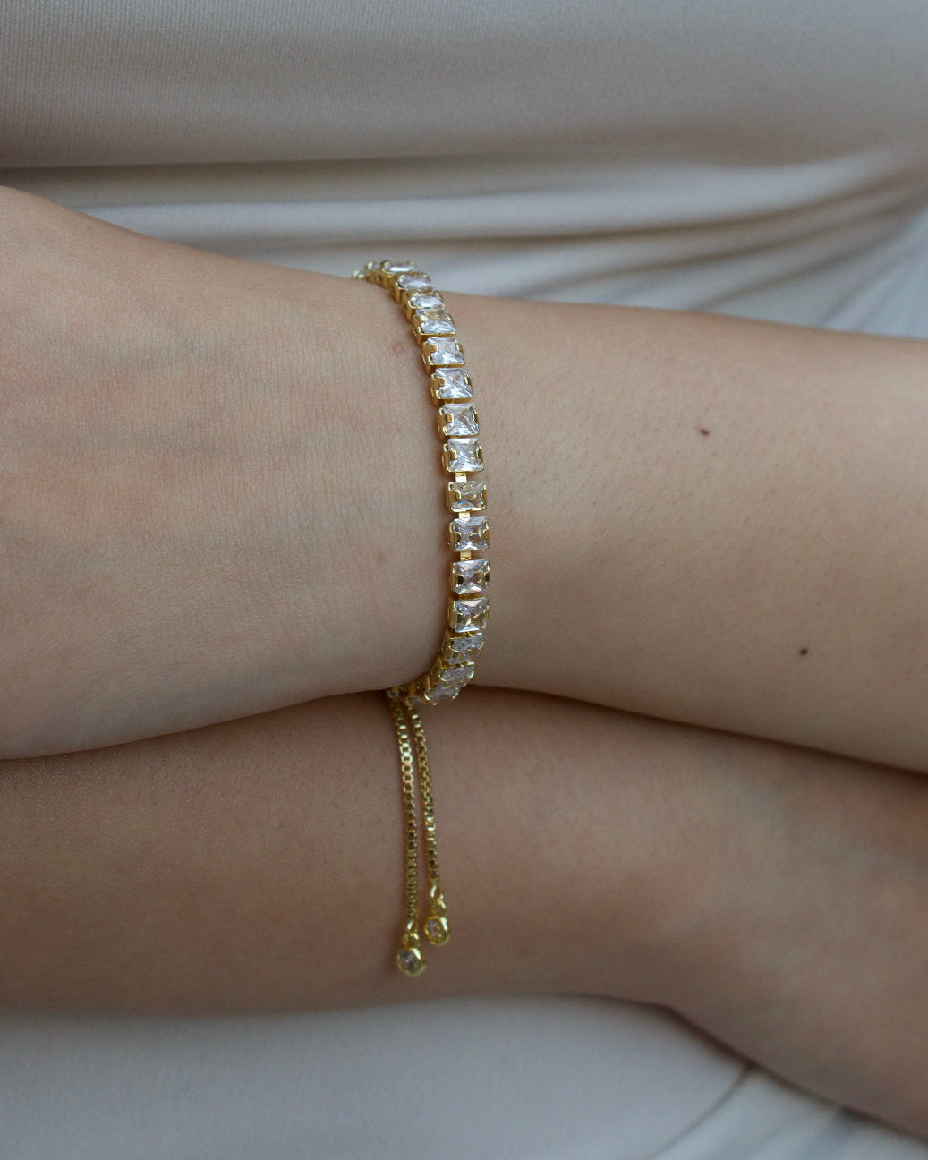 Aura Tennis Slider Bracelet