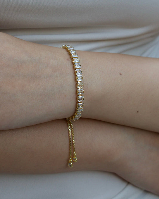 Aura Tennis Slider Bracelet