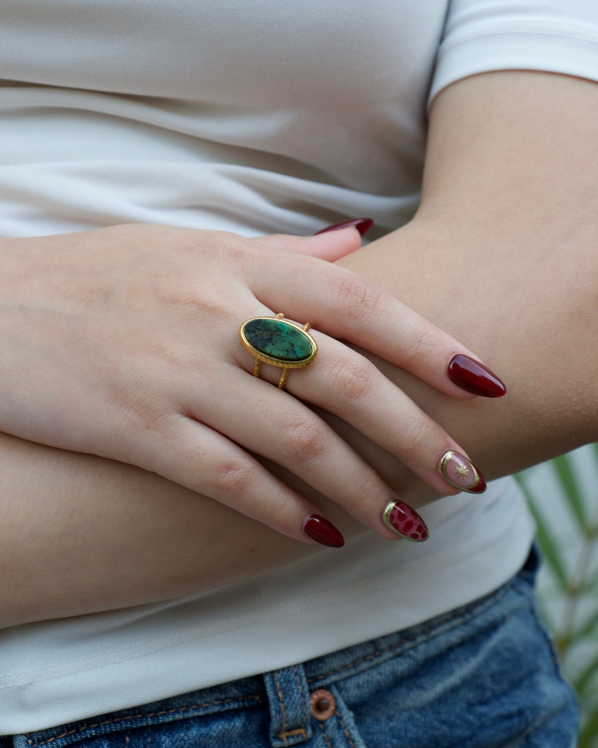 African Turquoise Stone Ring