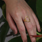 Textured Hollow Oval Ring