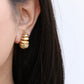Textured Spiral Teardrop Earrings