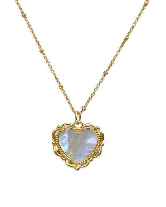 Cosmic Heart Shell Necklace