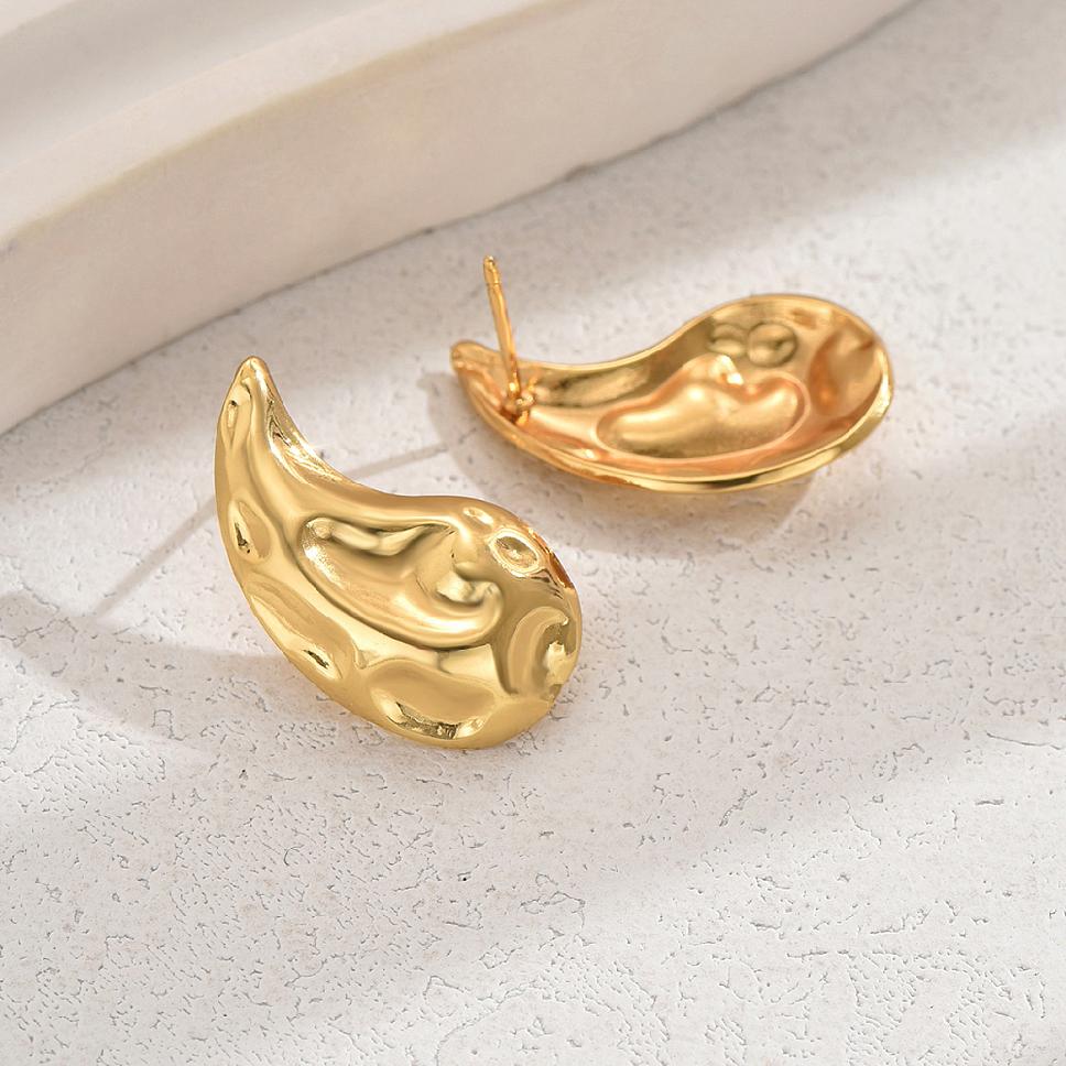 Hammered Waterdrop Earrings