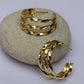 Twisted Tri-Hoop Earrings