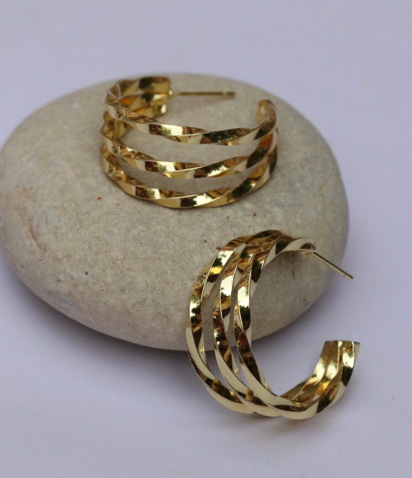 Twisted Tri-Hoop Earrings