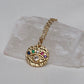Jeweled Evil Eye Coin Necklace