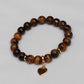 Tiger's Eye Bracelet With Heart Charm
