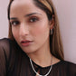 Platinum U-Shaped Hoop Earrings