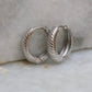 Platinum Croissant Hoops