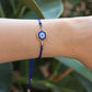 Evil Eye Seed Bead Bracelet (Blue)