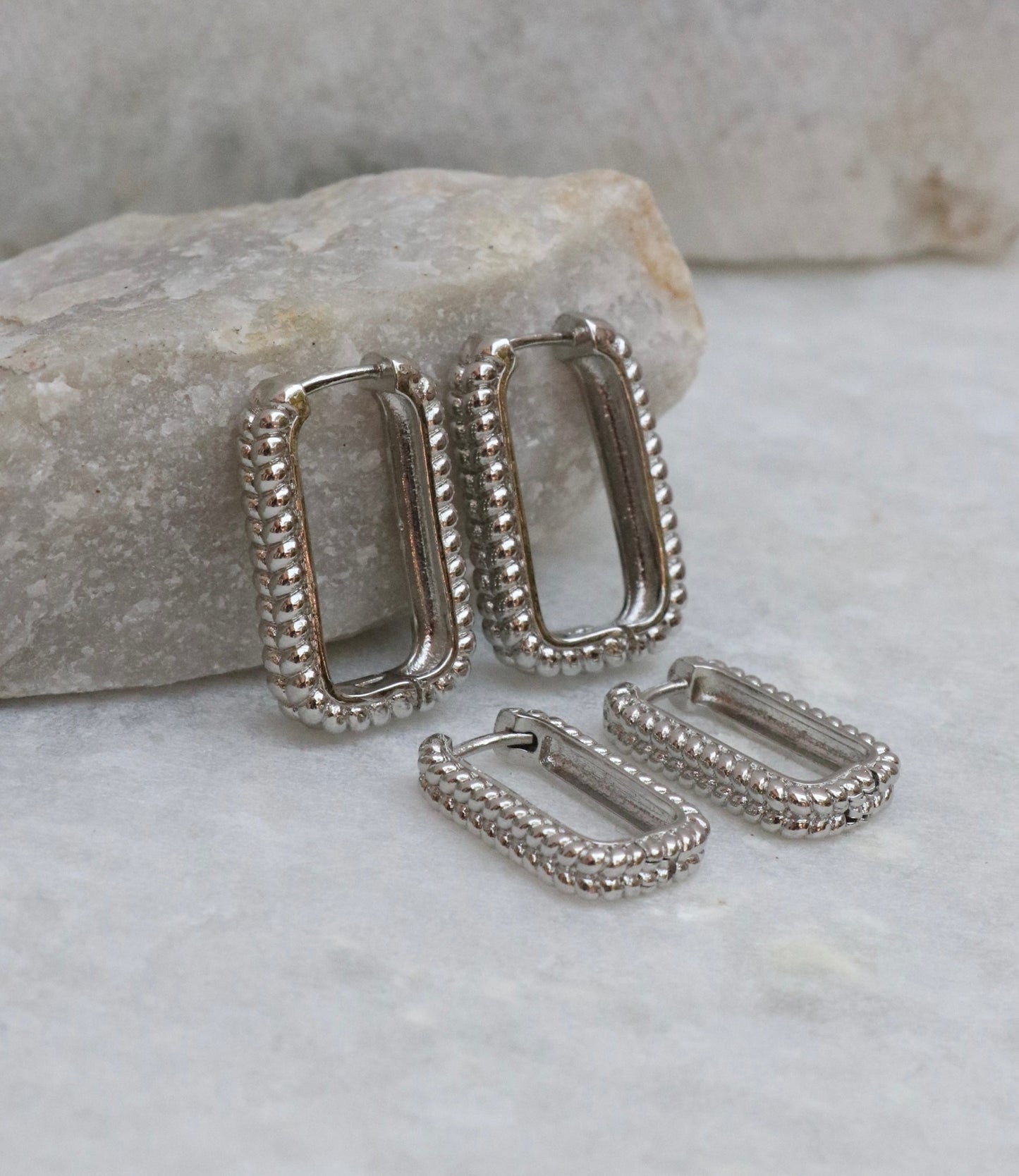 Platinum Pattern Hoops