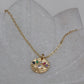 Jeweled Evil Eye Coin Necklace