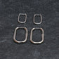 Platinum U-Shaped Hoop Earrings