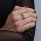 Platinum Isadora Curb Chain Ring