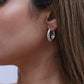 Platinum Croissant Hoops
