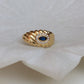 Evil Eye Croissant Ring
