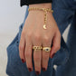 Evil Eye Croissant Ring