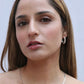 Platinum Croissant Hoops