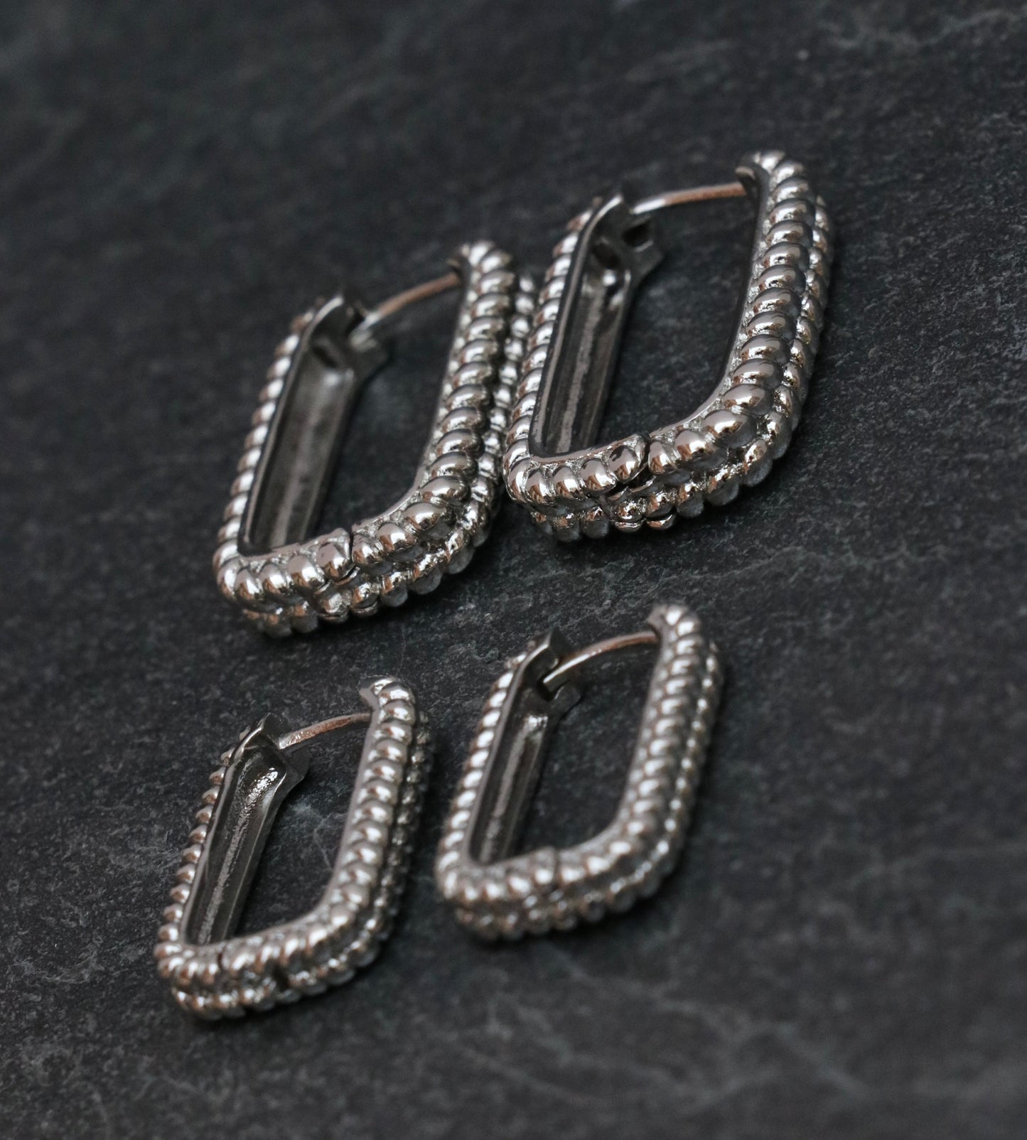 Platinum Pattern Hoops