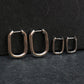 Platinum U-Shaped Hoop Earrings