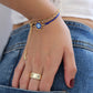Evil Eye Seed Bead Bracelet (Blue)