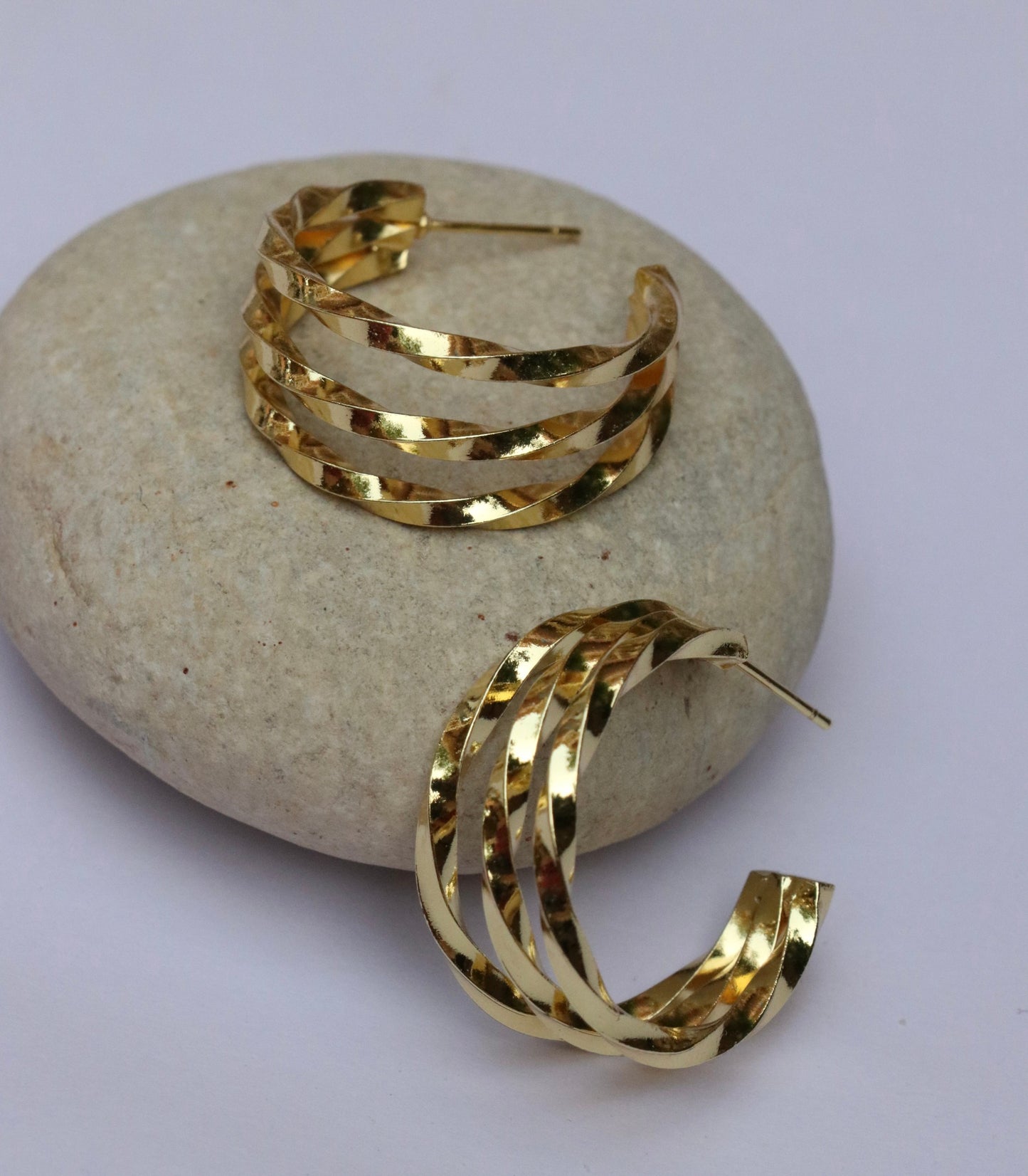 Twisted Tri-Hoop Earrings