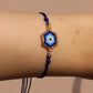 Evil Eye Seed Bead Bracelet (Blue)