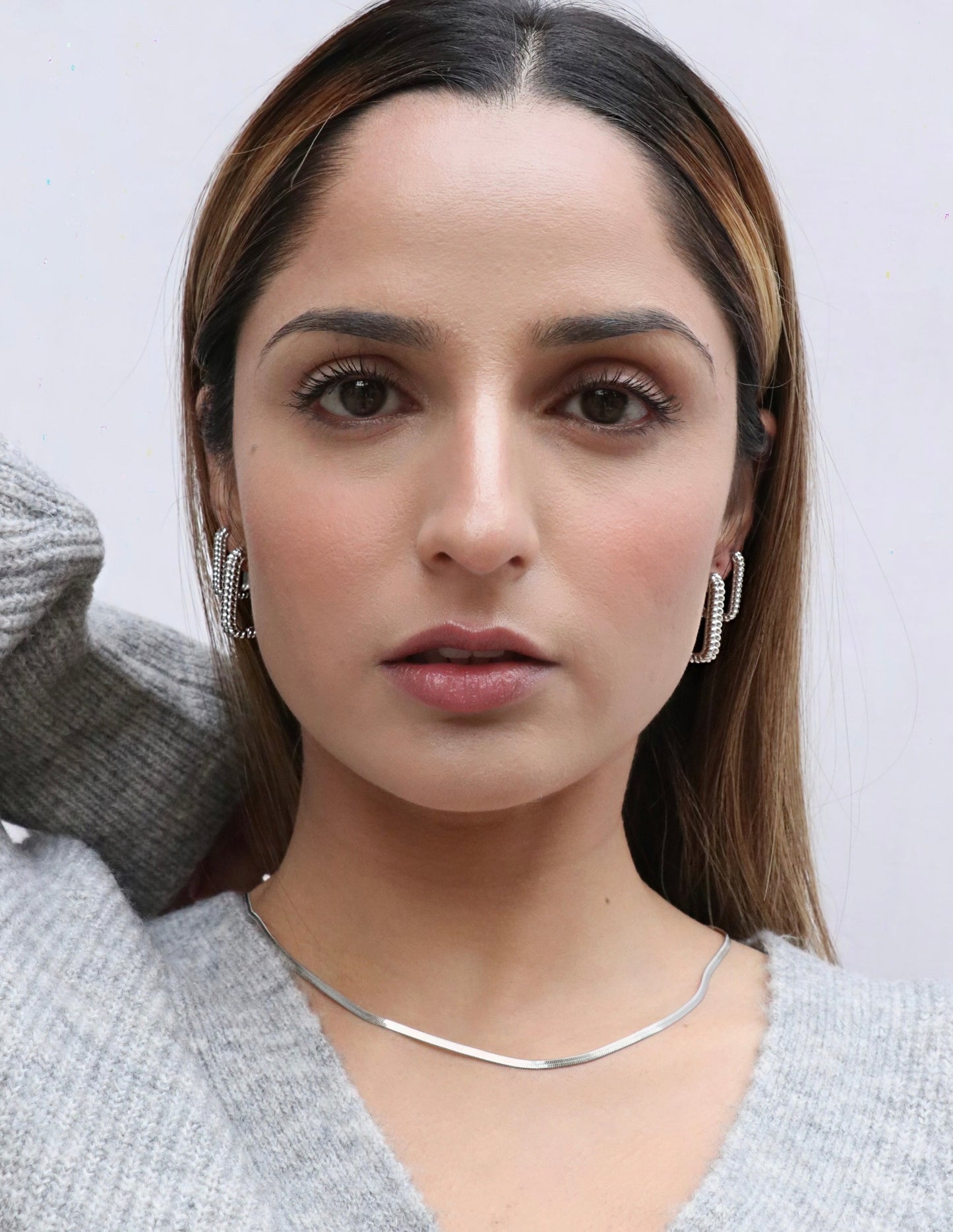 Platinum Pattern Hoops