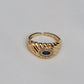 Evil Eye Croissant Ring