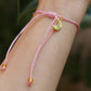 Evil Eye Seed Bead Bracelet (Pink)