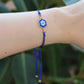 Evil Eye Seed Bead Bracelet (Blue)
