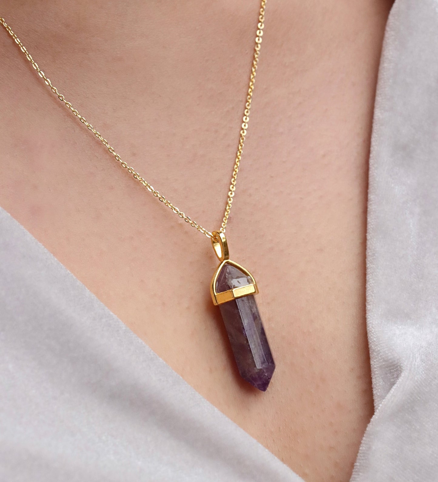Amethyst Double Terminated Necklace
